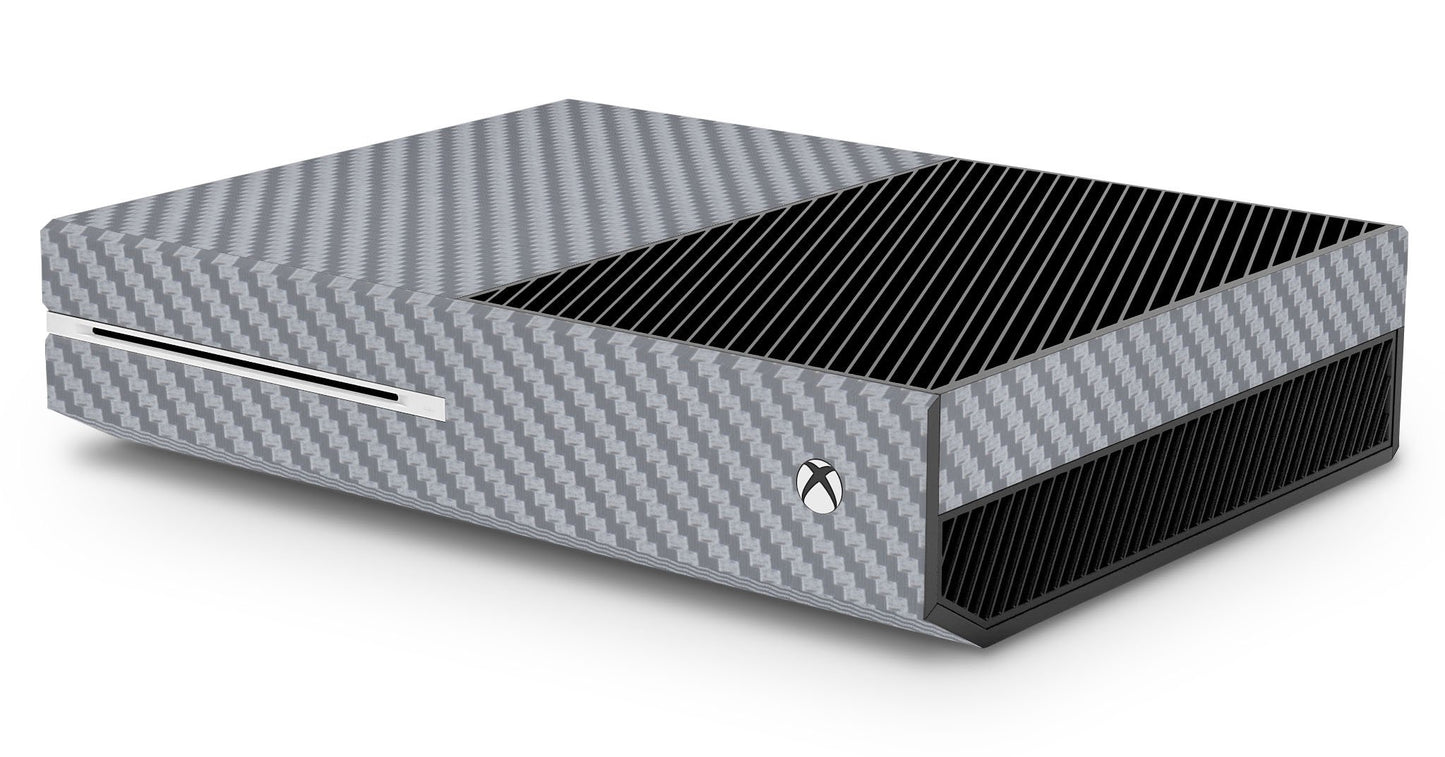 giZmoZ n gadgetZ Carbon Silver Console Skin Decal + 2 Controller Skins for Xbox One & Kinect - GNG-XB-CARB-SILVER-SKINS