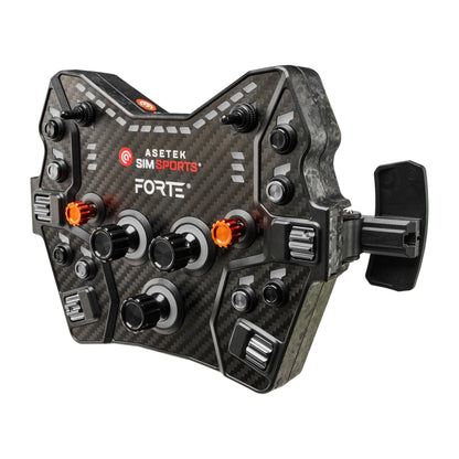ASETEK Forte GT Button Box - Sim Racing Control Panel, High Precision Controls, Black/Gray/Orange