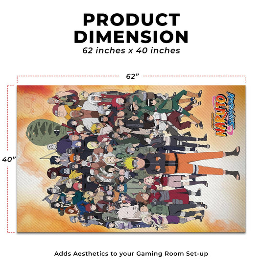 Naruto, Friends & Enemies Decor Rug- 62x40 inches