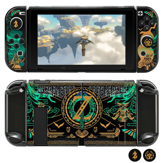Tscope Protective Case for Nintendo Switch  for Tears of The Kingdom Hard Shell Dockable Anti-Scratch Shockproof Slim Cover for NS Consolo Joy-Cons (Switch Black)
