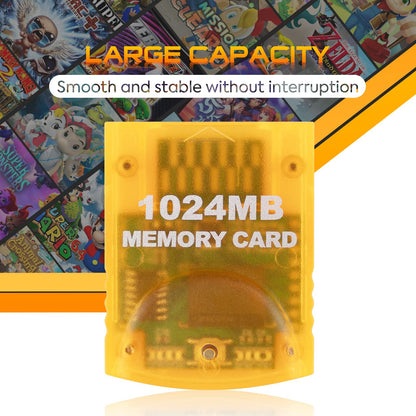 Suncala 1024MB Memory Card for Gamecube & Wii - Yellow Compatible Storage