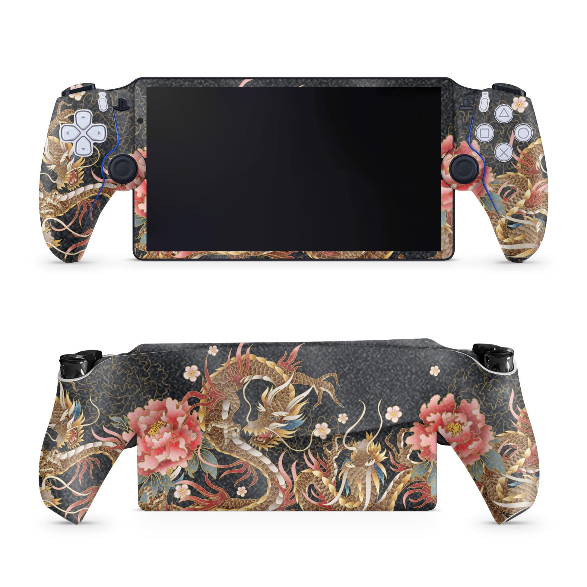 Glossy Glitter Gaming Skin Compatible with PS5 Portal Remote Player - Stitch Dragons - fine 3M Vinyl Protective Wrap Decal Cover - Easy to Apply | Crafted in The USA by MightySkins