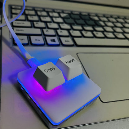 BTXETUEL One-Handed Mechanical Gaming Keyboard, Cherry Switch, RGB Backlit, Mini USB, 2*2*1 inch, White, Clavier OSU