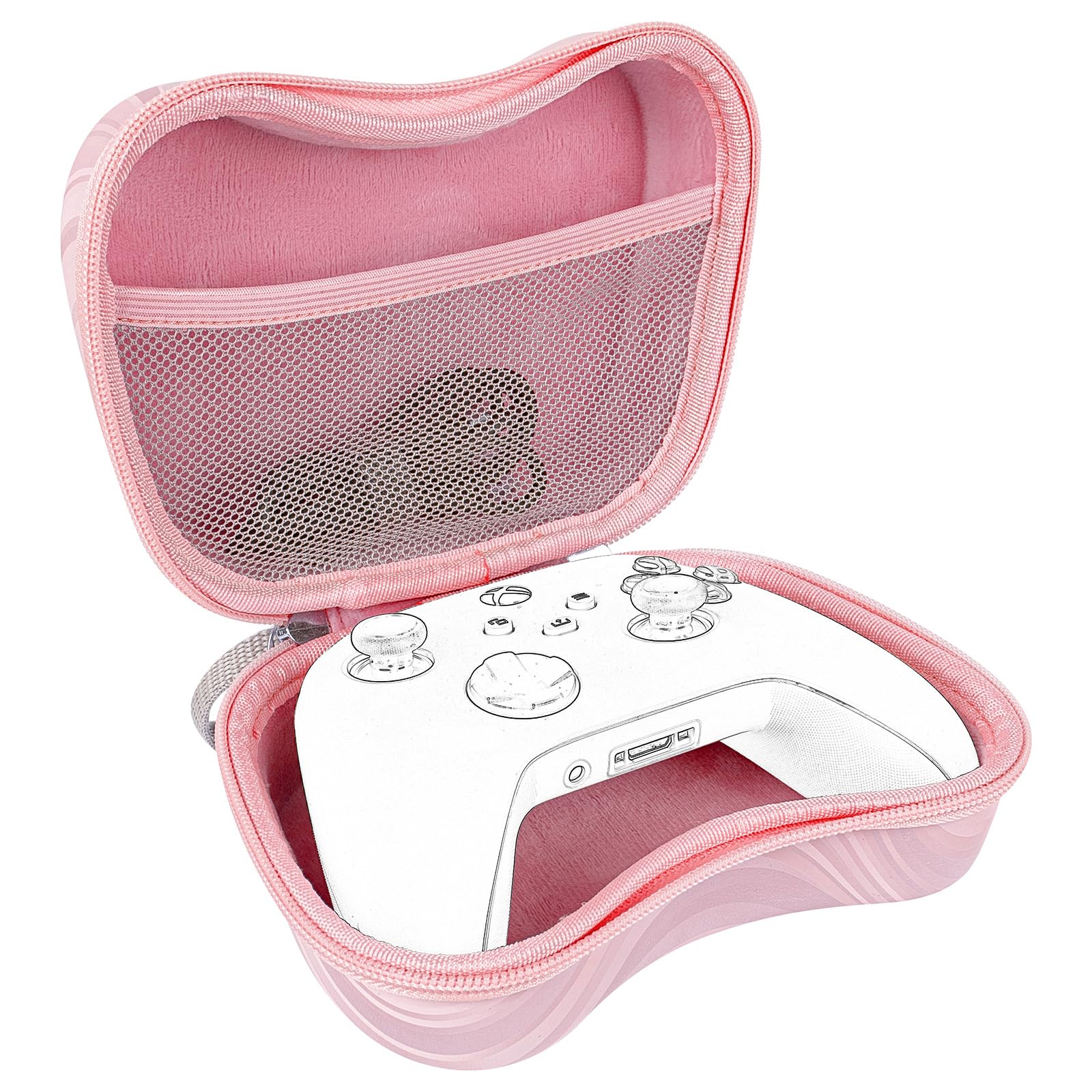 TOCCOOL Hard Travel Controller Case for Xbox & Nintendo Switch - Portable Bag, Pink, Model SVG3-02