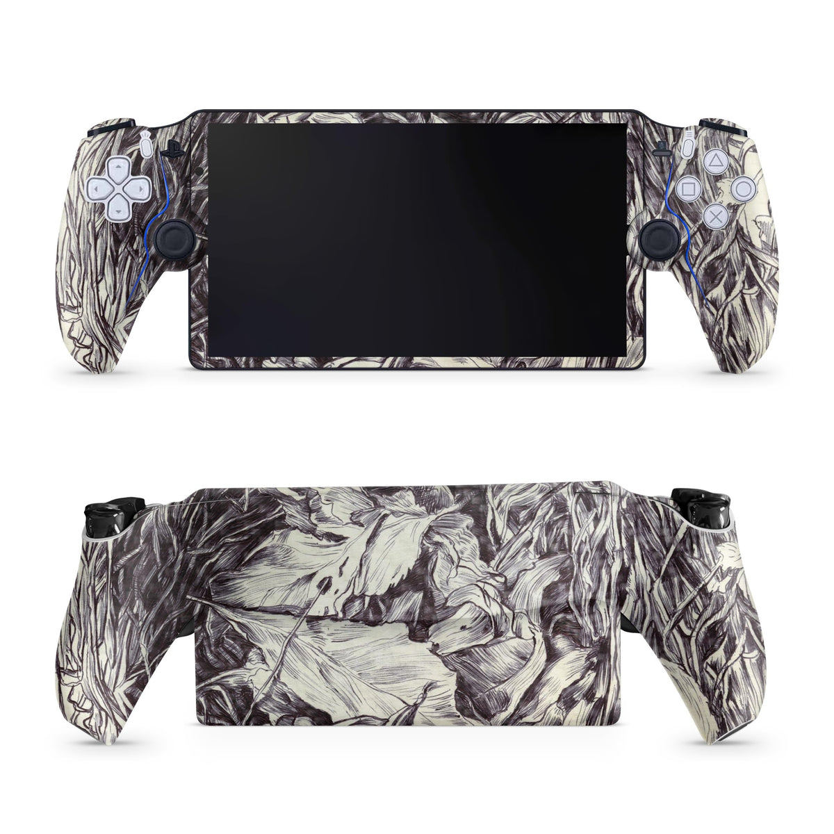 Carbon Fiber Gaming Skin Compatible with PS5 Portal Remote Player - Nest Sketch - fine 3M Vinyl Protective Wrap Decal Cover - Easy to Apply | Crafted in The USA by MightySkins