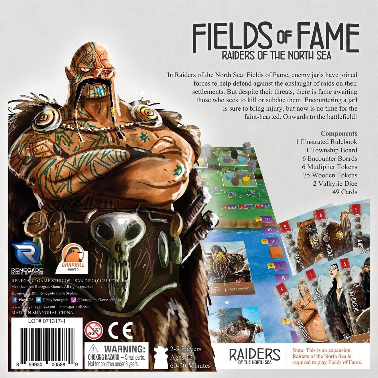 Renegade Game Studios Raiders of the North Sea: Fields of Fame Expansion, Strategy Game for 2-5 Players, Ages 12+, Multicolor