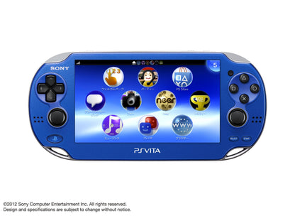 SIE PlayStation Vita - WiFi Handheld Console, Model PCH-1000, Sapphire Blue, Japanese Version