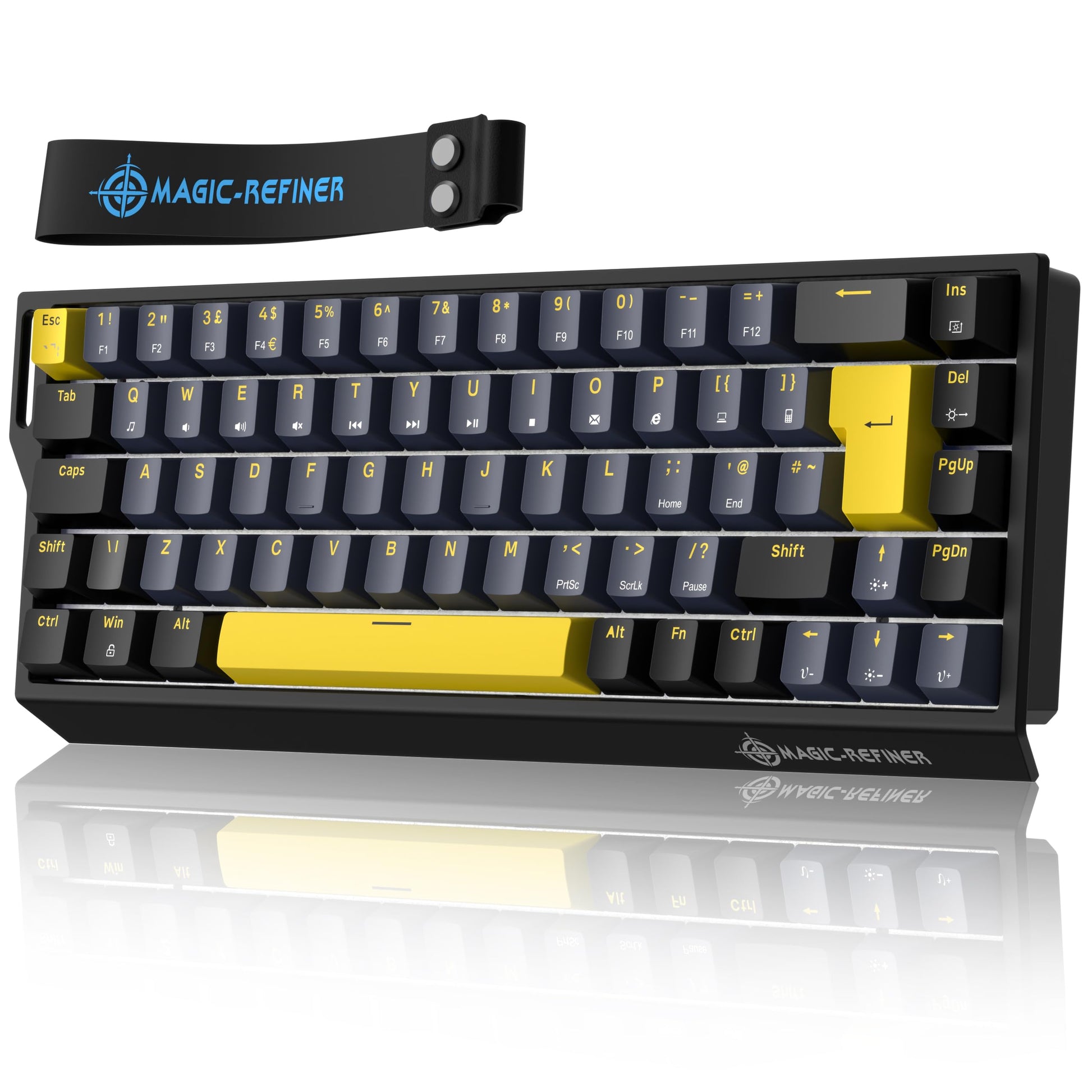 MAGIC-REFINER X68 HE Rapid Trigger Mechanical Gaming Keyboard 60% Wired with Adjustable Actuation Hall Effect Magnetic Switch 8KHz Polling Rate RGB Backlit Top Mount for PC Esport Gamer (Starry Night)