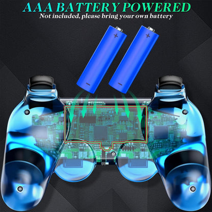 Degulan Wireless PS2 Controller Gamepad - Green and Blue, Compatible with PlayStation 2 Console