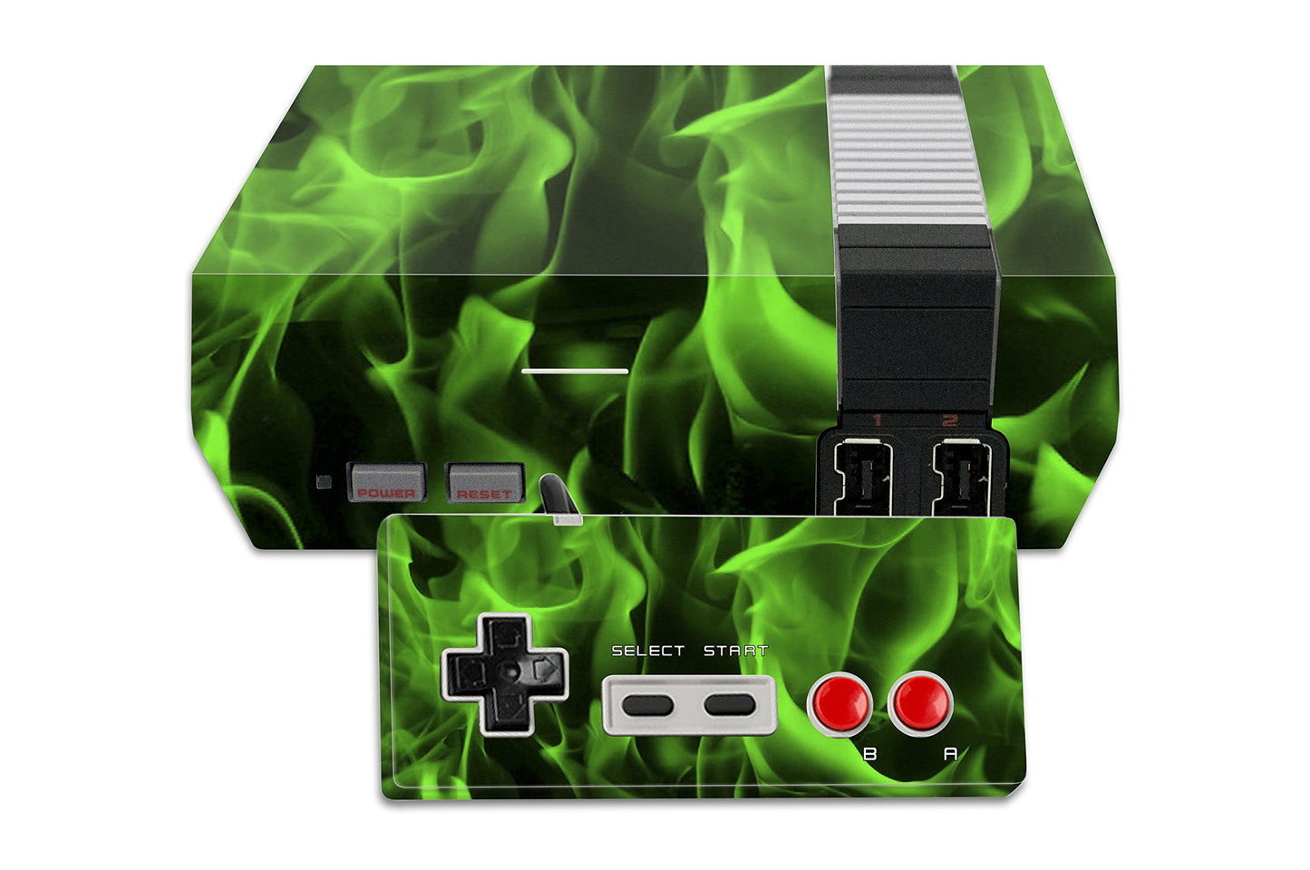 MIGHTY SKINS Nintendo NES Classic Edition Skin Cover - Green Flames Wrap, Model NINESCL-Green Flames