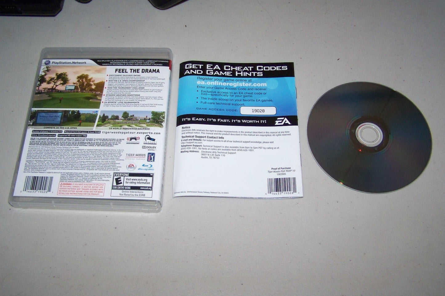 Electronic Arts Tiger Woods PGA Tour 10 - PS3 Game, Model 19028, Sports Simulation