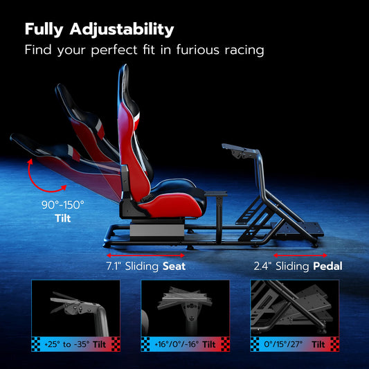 ARES WING GRS1001RE Racing Simulator Cockpit - Red Formula & GT Compatible with Fanatec, Thrustmaster, Logitech for PS5, PS4, Xbox, PC