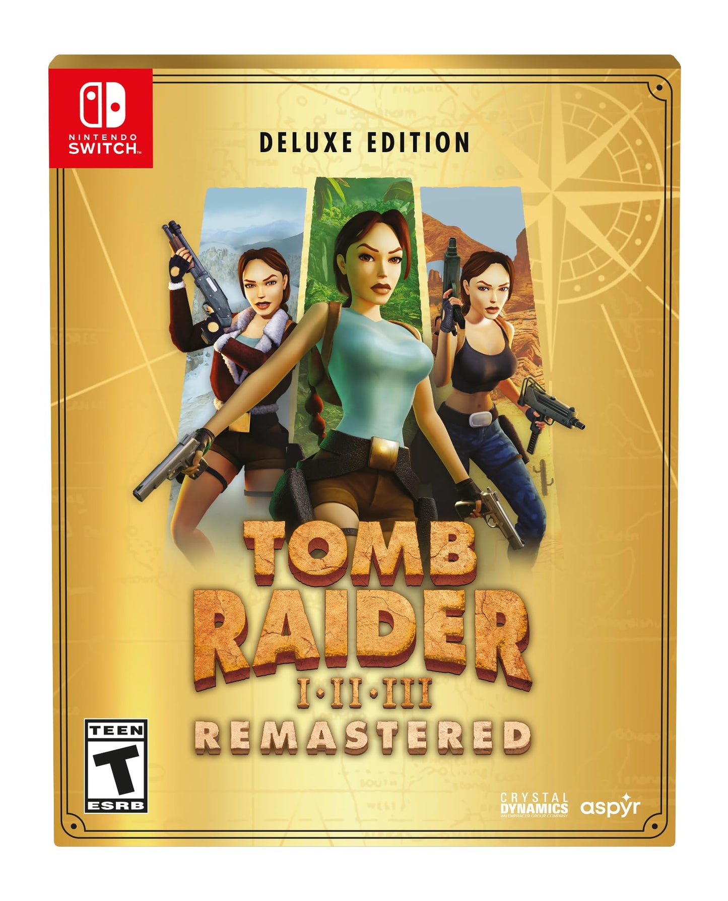 Tomb Raider I-III Remastered Starring Lara Croft Deluxe Edition - Nintendo Switch