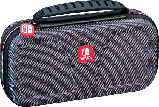 Game Traveler RDS - Officially Licensed Nintendo Switch Lite Case - Hard Shell  Adjustable Viewing Stand  Bonus Game Case & Deluxe Carry Handle - Gray