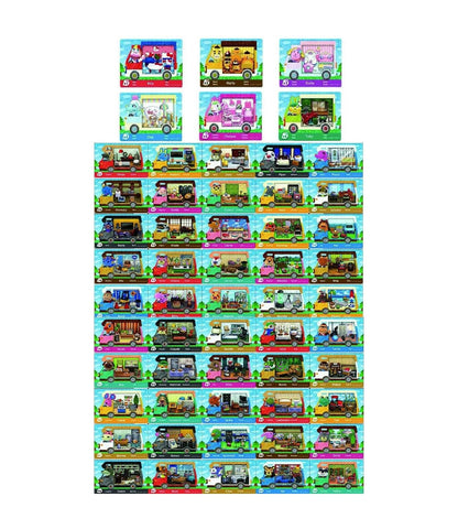 Generic 56Pcs NFC Mini RV Cards Set - 6Pcs SARL + 50Pcs Full Set, 1.25 x 0.86 inches, Black