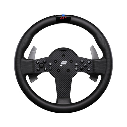 FANATEC Sim Racing CSL Steering Wheel P1 V2 (QR2 LITE) - Rubberised Grip, RevStripe, LED Display, Metal Shifter Paddles, QR2 LIT
