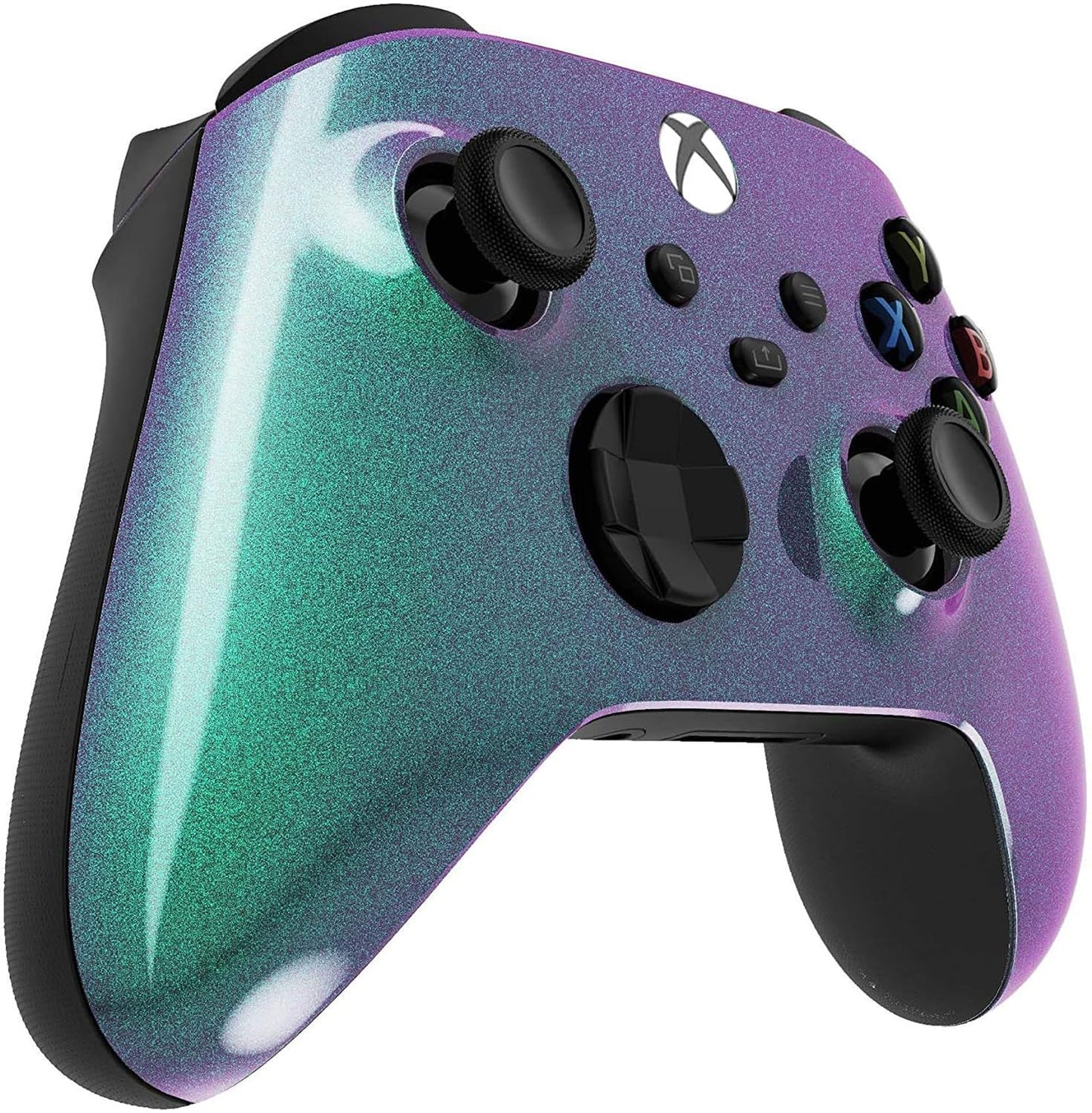 Custom Controllerzz Wireless Controller for Xbox Series X/S & One - Soft Touch Feel - X/S Green & Purple Chameleon - Model XB1-ST