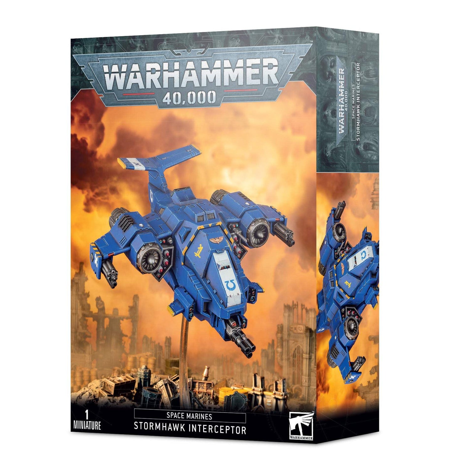 Games Workshop Space Marine STORMHAWK Interceptor - Gray - Plastic - Model 99120101315 - Medium Size