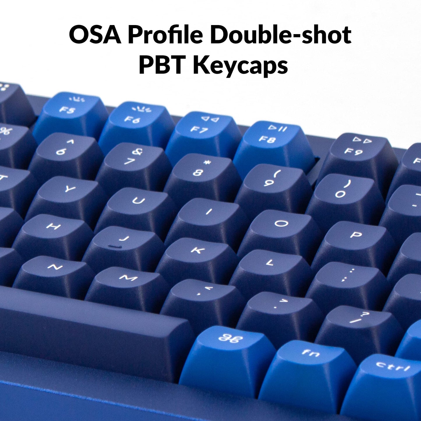 Keychron Q1 Mechanical Keyboard, 75% Layout, RGB, Gateron G Pro Red Switch, Blue, QMK/VIA Programmable, Hot-swappable