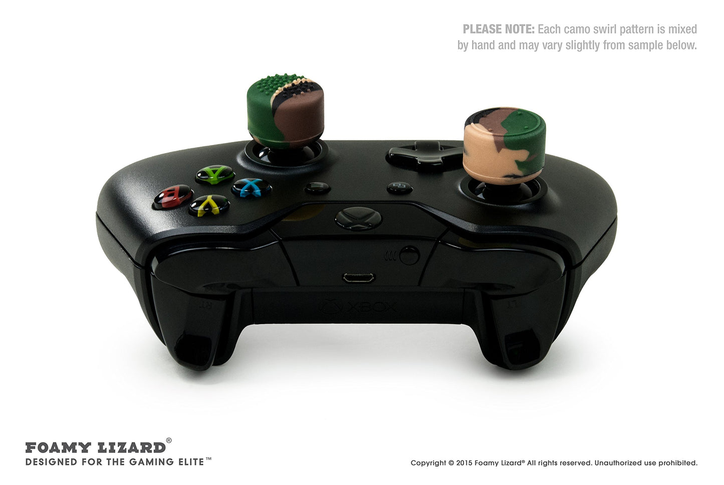 Foamy Lizard AceShot Covert OPS Thumb Grips for Xbox One - 8pc Camo Silicone Antislip Analog Grips - Model FL-STUDSET-XBOXONE-CAMO
