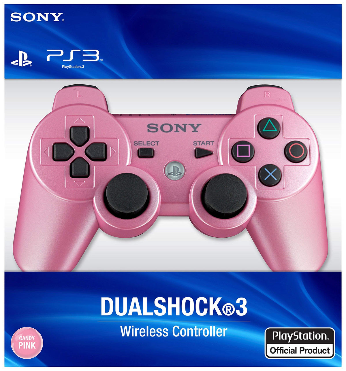 PlayStation 3 Dualshock 3 Wireless Controller (Candy Pink) (refurbished)