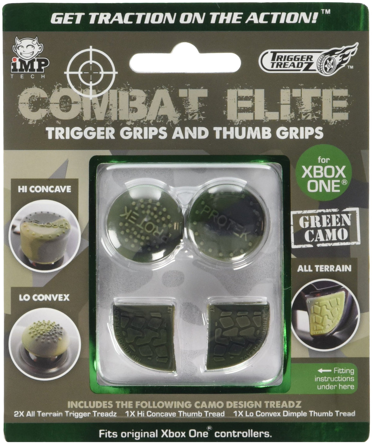 Snakebyte control button Treadz Combat fine design Thumb and control button Grips Pack - Green Camo - Xbox One