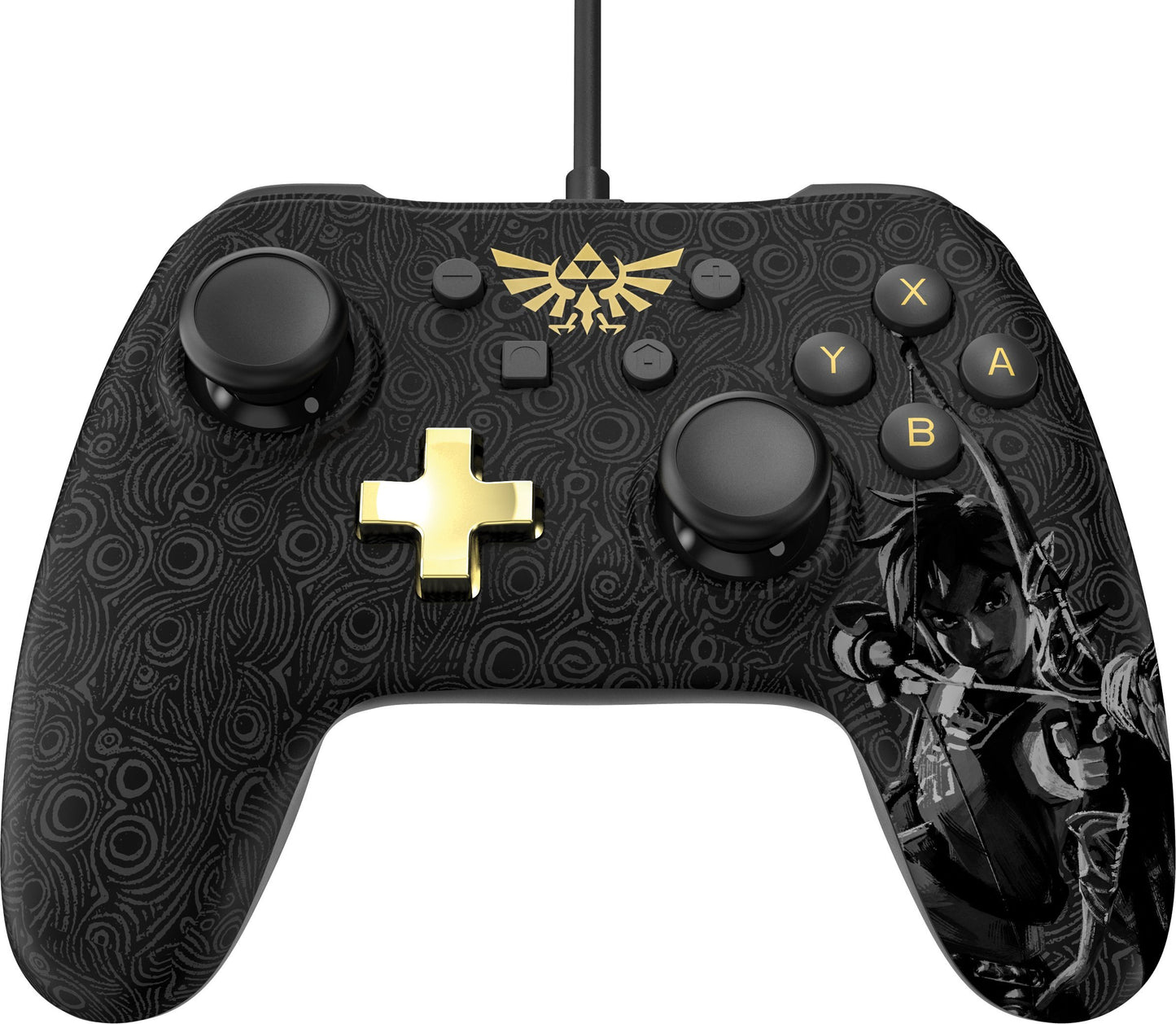 PowerA Nintendo Switch Wired Controller Plus - Zelda: Breath of the Wild, Black, Model 1502664-02