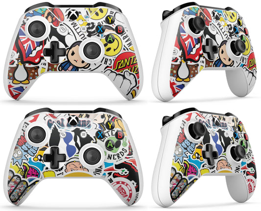 GNG Stickerbomb 2 x Controller Skin Decal Sticker Skins Compatible with Xbox One S
