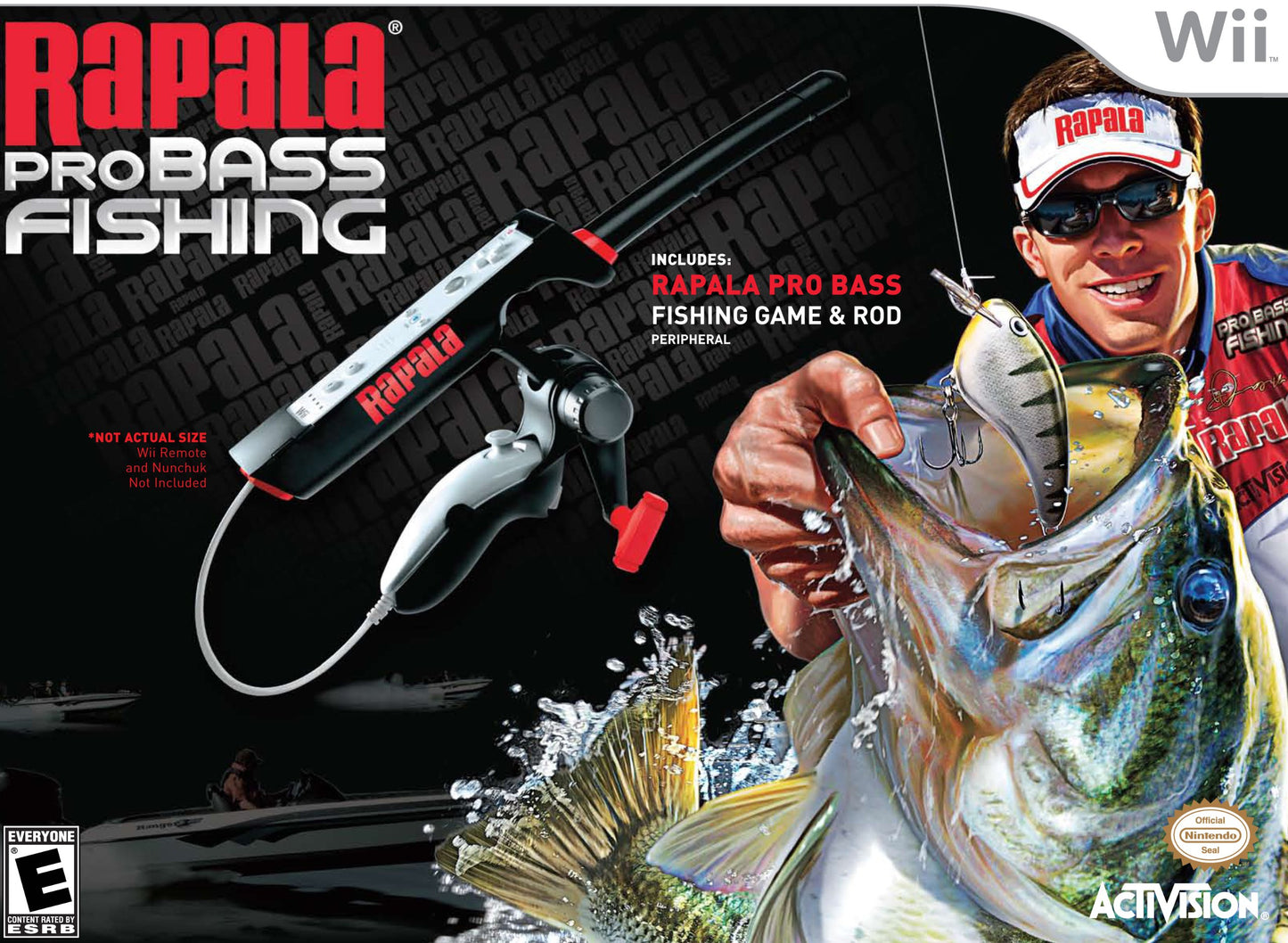 ACTIVISION Rapala Pro Bass Fishing Game with Rod Peripheral - Nintendo Wii, Model 76409