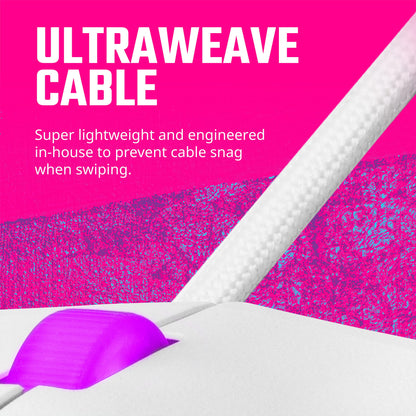Cooler Master MM310 Wired Gaming Mouse, 12,000 DPI, White Matte, Ultraweave Cable, Optical Sensor, RGB Lighting, 1.6" x 2.8" x