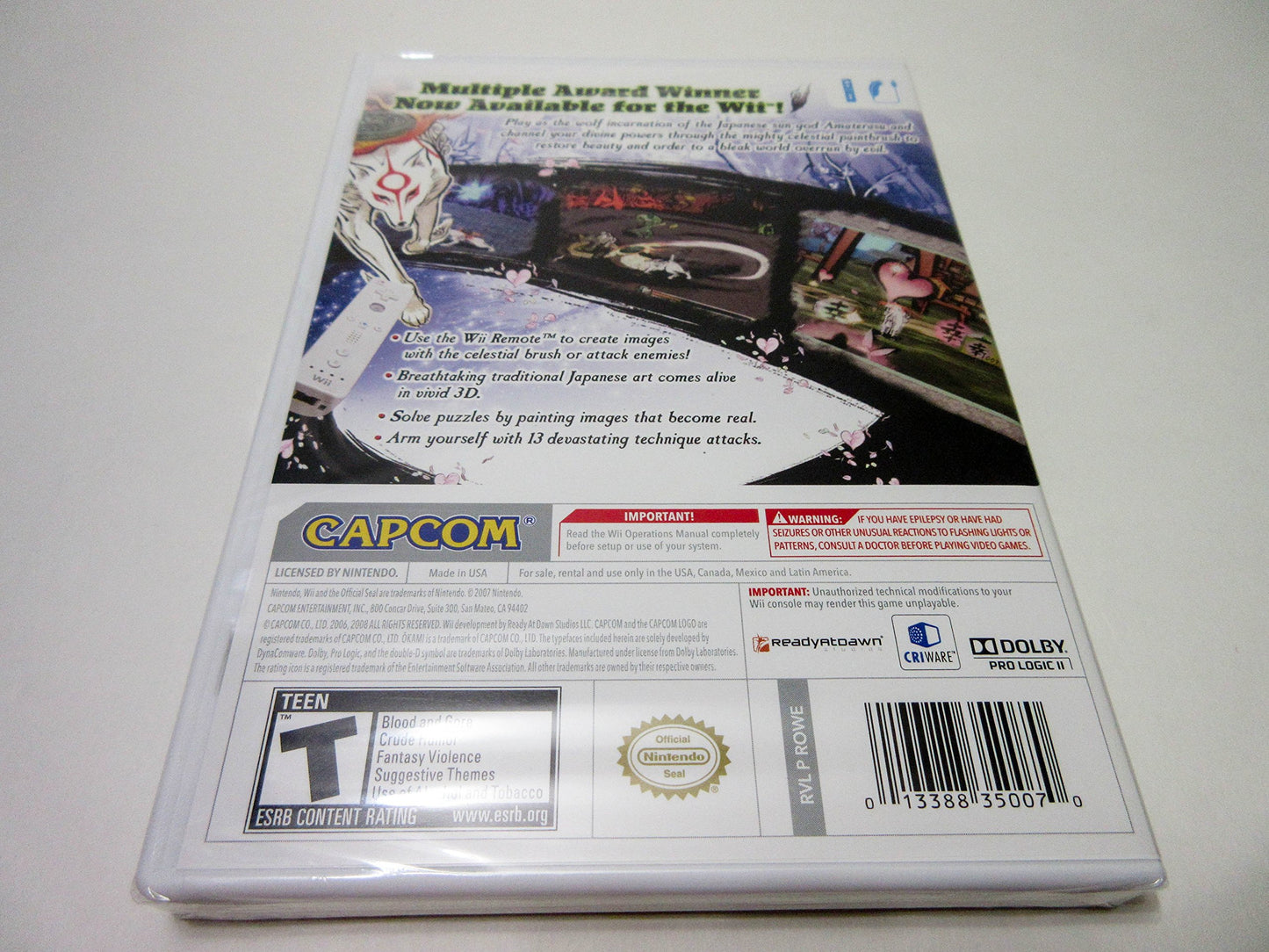 Capcom Õkami Game - Model 013388350070 - Action Adventure RPG