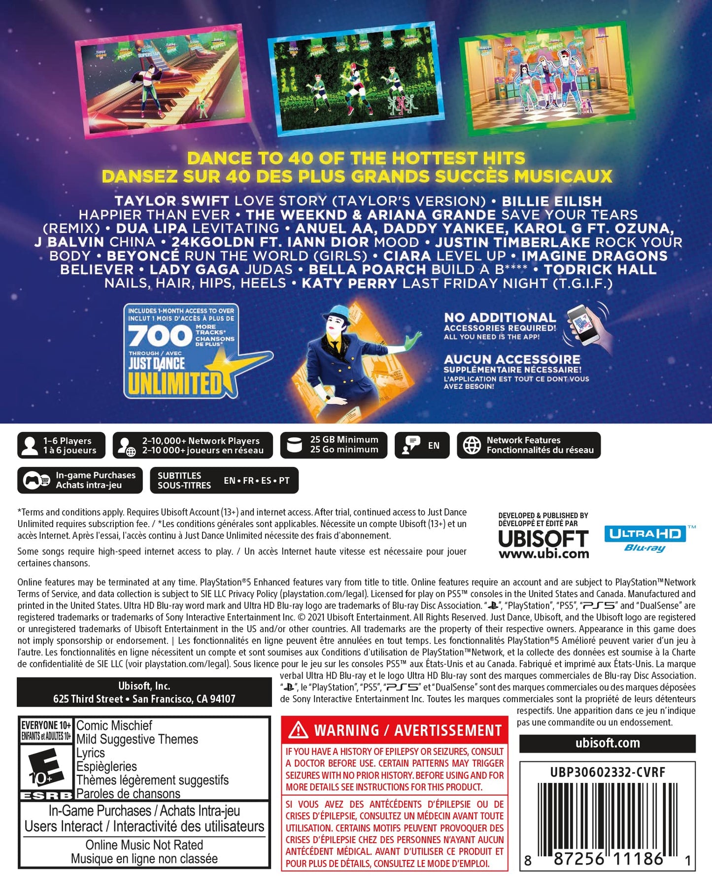 Ubisoft Just Dance 2022 for PlayStation 5 - Interactive Dance Game, Model UBP30602332