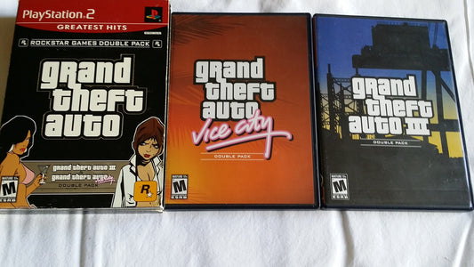 Rockstar Games Grand Theft Auto Double Pack - GTA III & Vice City for PlayStation 2, Model P2T2I 710425273001