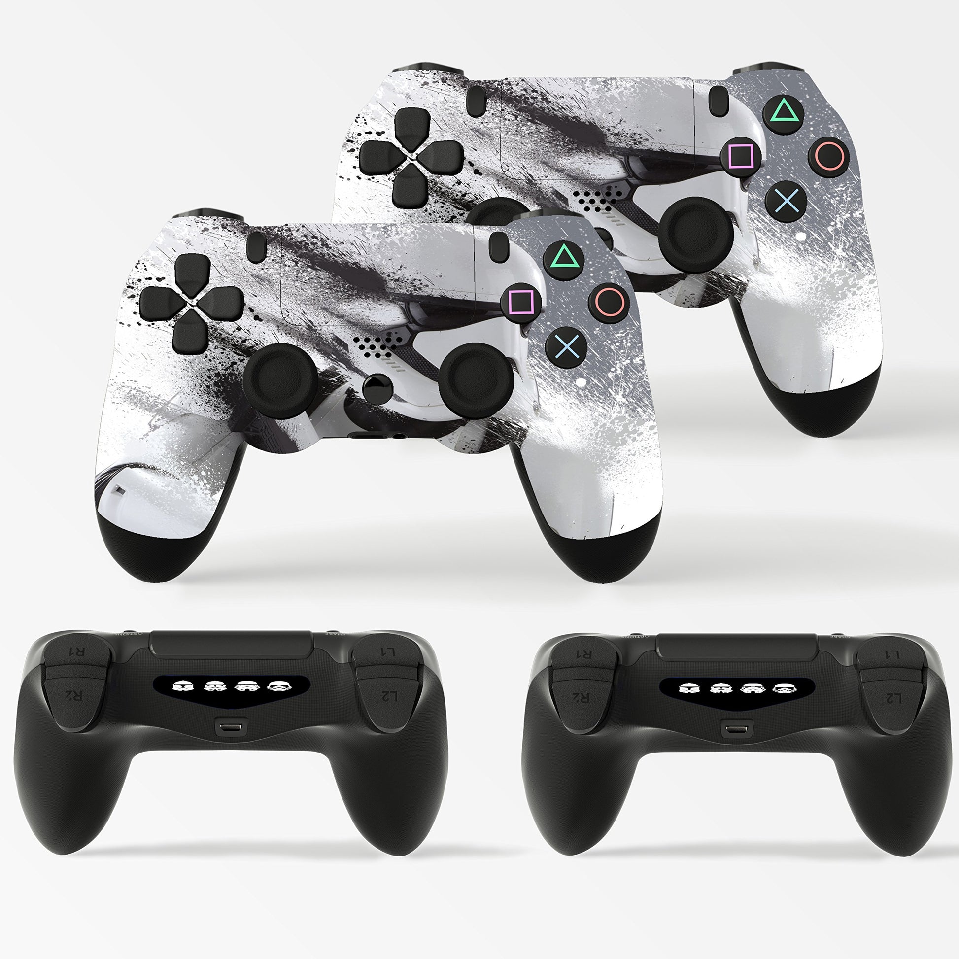 giZmoZ n gadgetZ PS4 Controller Skins - 2 Pack Stormtrooper Full Wrap Vinyl Sticker, Model GNG-PS4-STORMTROOPER