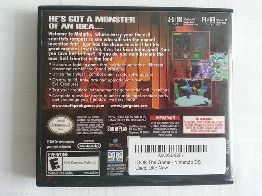 Southpeak IGOR The Game for Nintendo DS - Model 90021