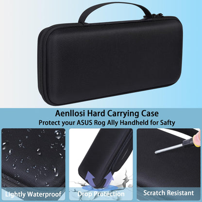 Aenllosi Hard Carrying Case for ASUS Rog Ally 7" Gaming Handheld, Black, EVA Material, Model A1333