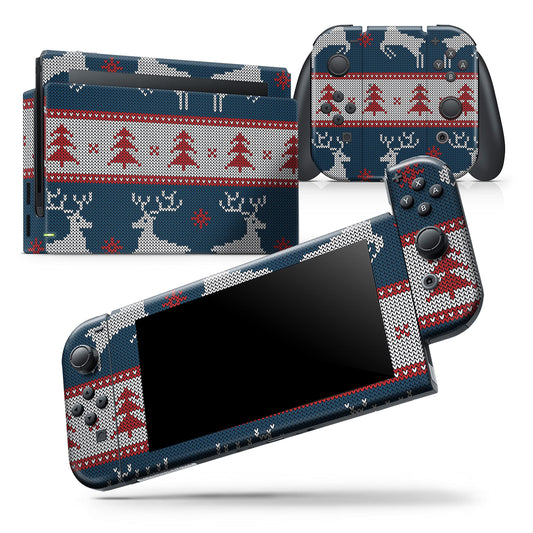Design Skinz - Compatible with Nintendo Switch Lite - Skin Decal Protective Scratch-Resistant Removable Vinyl Wrap Cover - Knitted Ugly Christmas Sweater V3