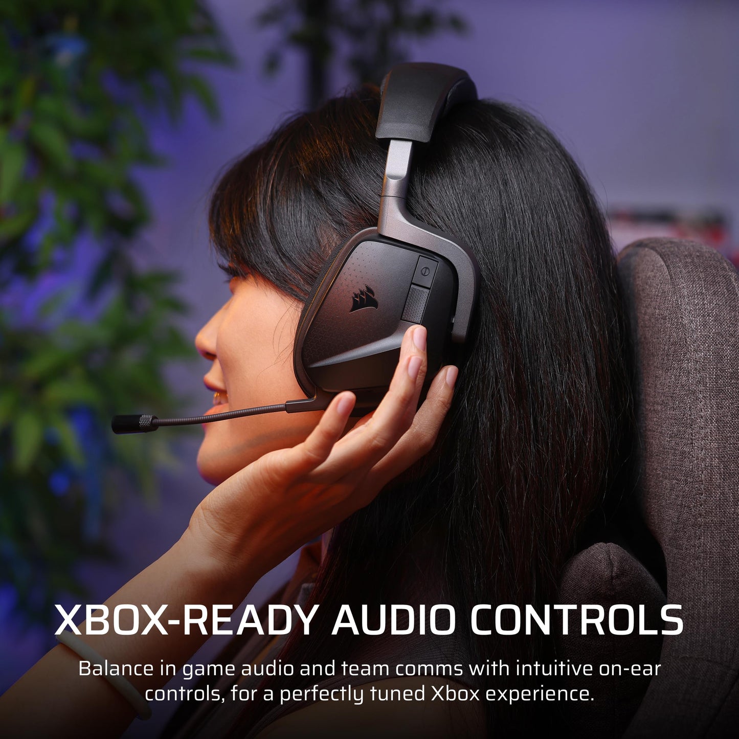 Corsair Void v2 MAX Wireless Gaming Headset for Xbox - 2.4GHz+Bluetooth, Dolby Atmos, 70Hr Battery, Carbon
