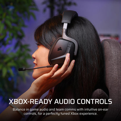 Corsair Void v2 MAX Wireless Gaming Headset for Xbox - 2.4GHz+Bluetooth, Dolby Atmos, 70Hr Battery, Carbon