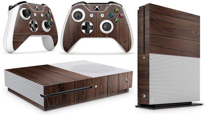 giZmoZ n gadgetZ Wood Skin Decal Sticker for Xbox One S Console + 2 Controller Skins, Vinyl, Durable, Stylish Design