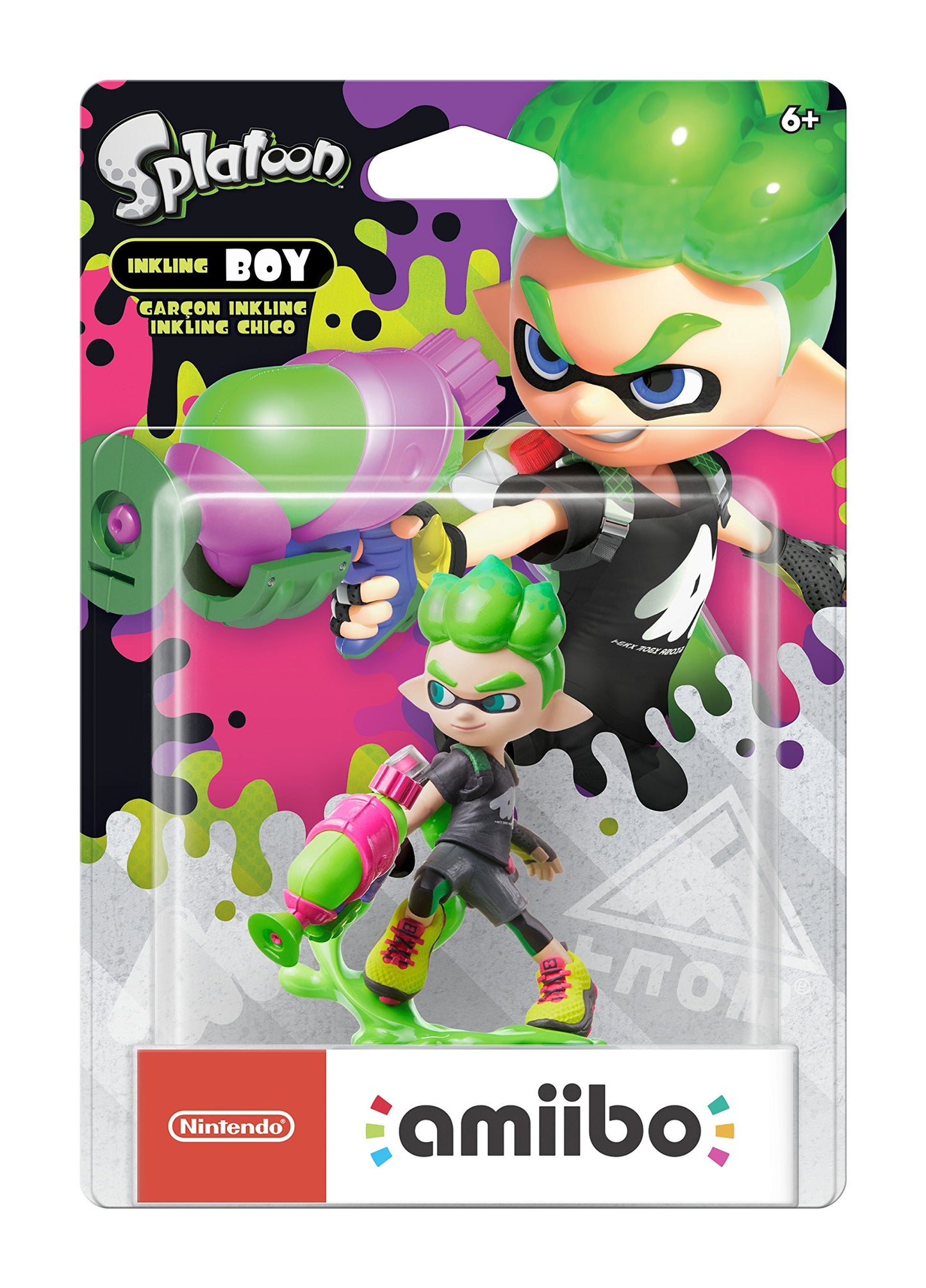 Nintendo amiibo - New Inkling Boy (Neon Green) - Model NVLCAEAK for Nintendo Switch