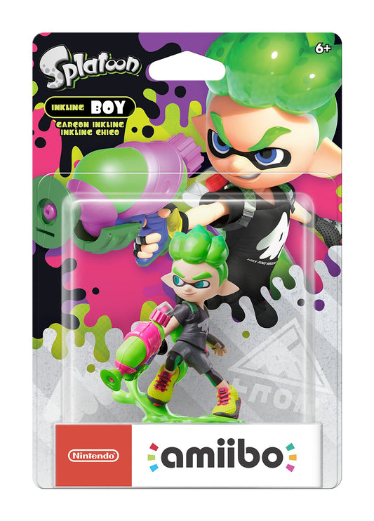 Nintendo amiibo - New Inkling Boy (Neon Green) - Model NVLCAEAK for Nintendo Switch