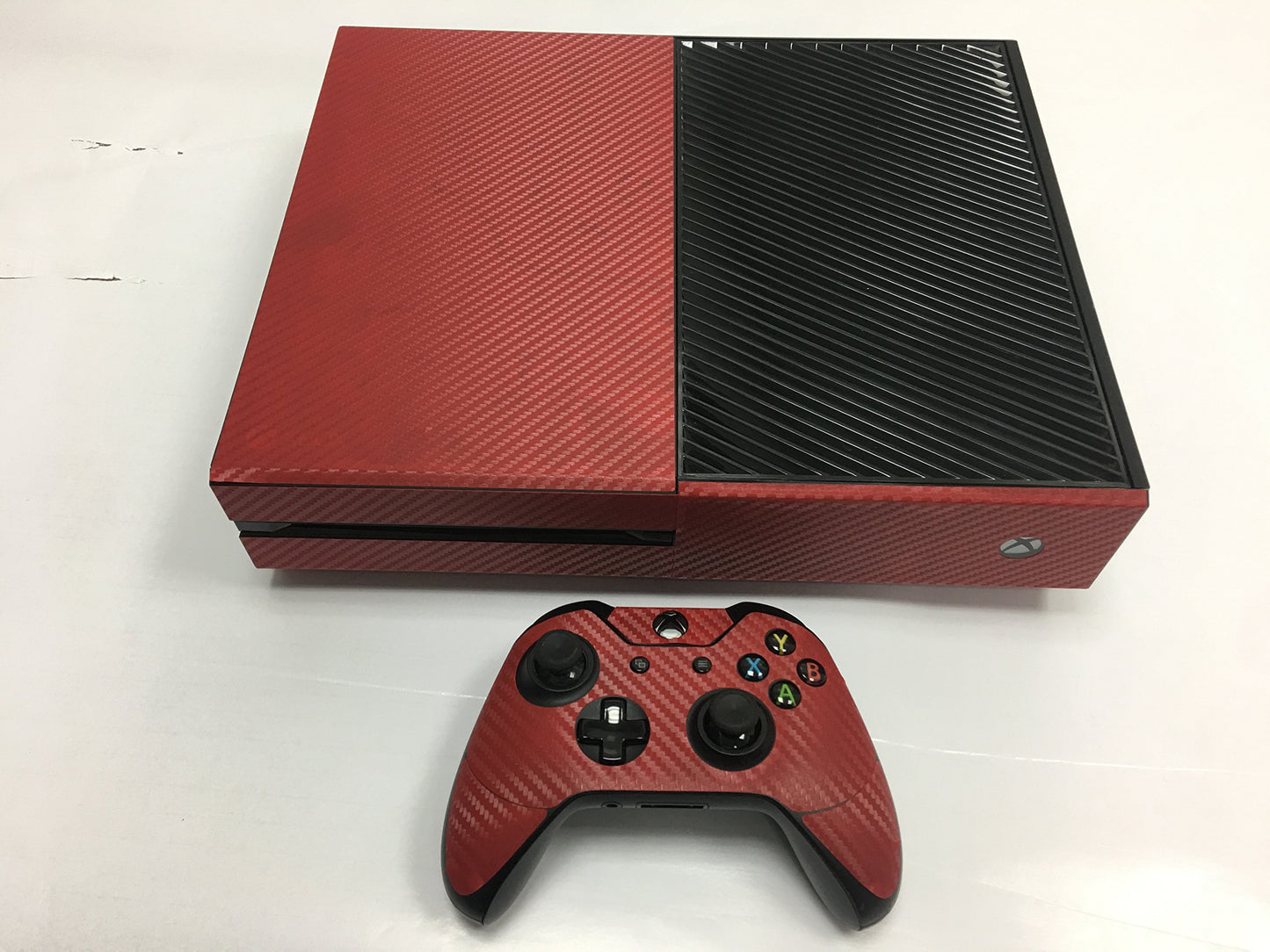 giZmoZ n gadgetZ GNG Carbon Red Xbox One Console Skin Decal Sticker + 2 Controller Skins, Vinyl Material