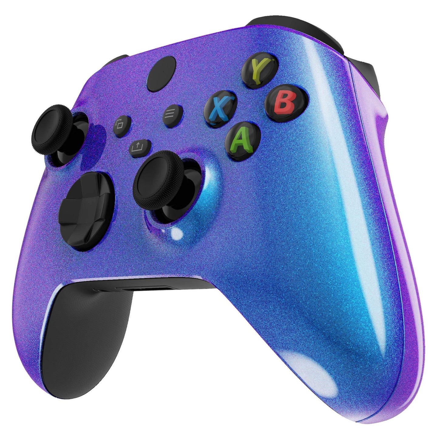 eXtremeRate Side Rails Grips Shell for Xbox Series X & S Controller - Chameleon Purple Blue, Model ZX3P301, Custom Accessories