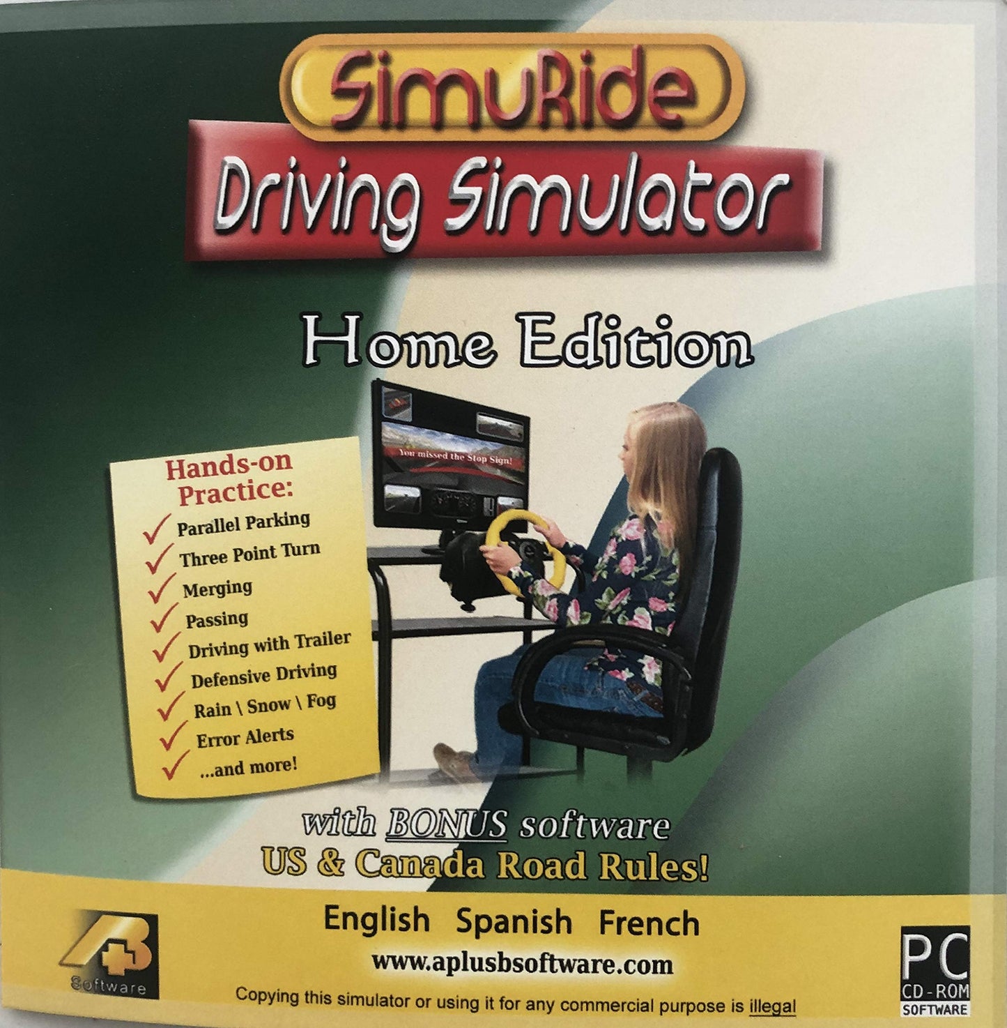 SimuRide Driving Simulation & Road Rules Test Prep - 2021 Home Edition Interactive DVD, Model Sim HE 2013