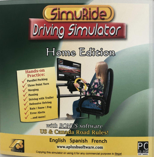 SimuRide Driving Simulation & Road Rules Test Prep - 2021 Home Edition Interactive DVD, Model Sim HE 2013