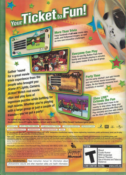 Microsoft Scene It? Box Office Smash Game - Xbox 360, Model CAC-00001, Silver Material