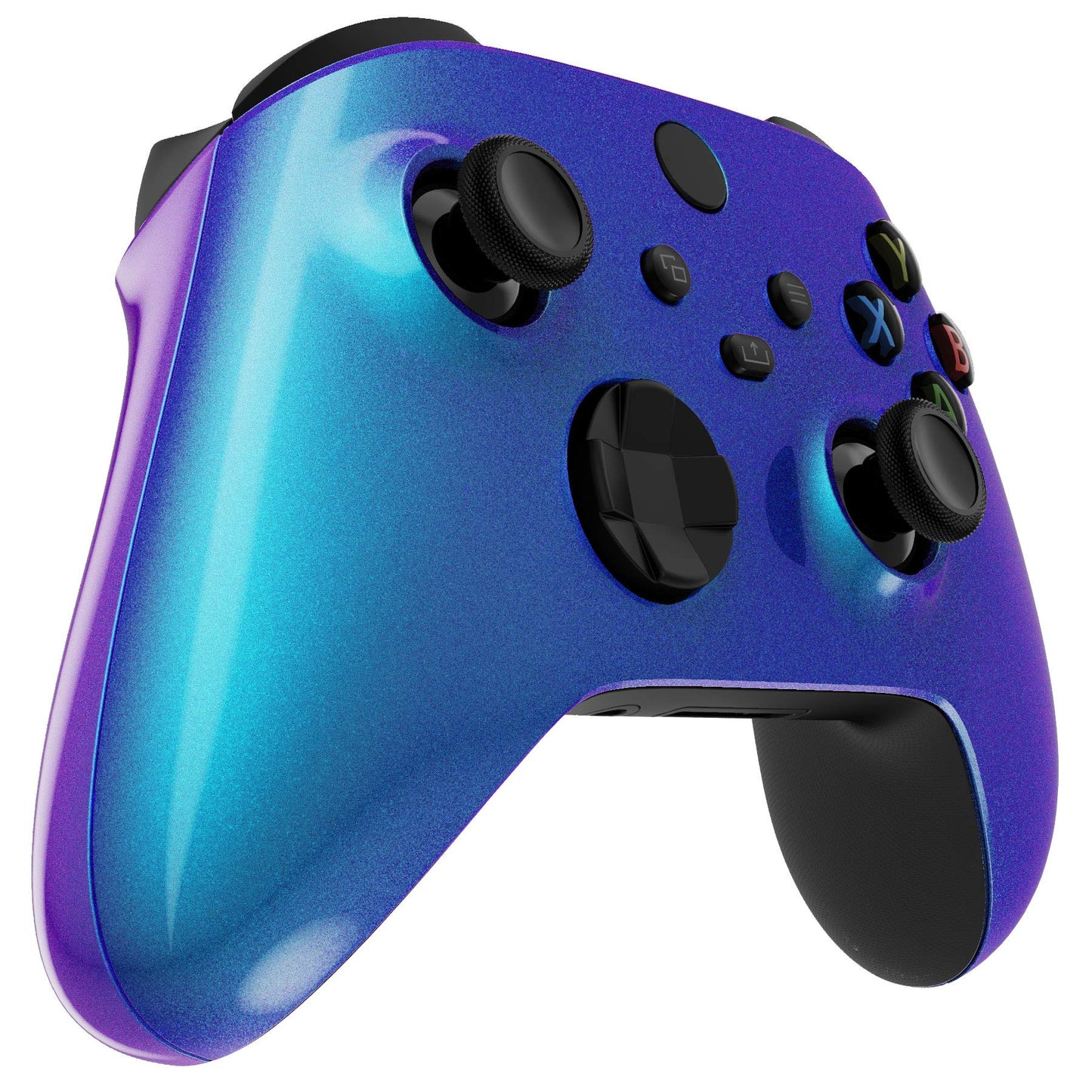 eXtremeRate Side Rails Grips Shell for Xbox Series X & S Controller - Chameleon Purple Blue, Model ZX3P301, Custom Accessories