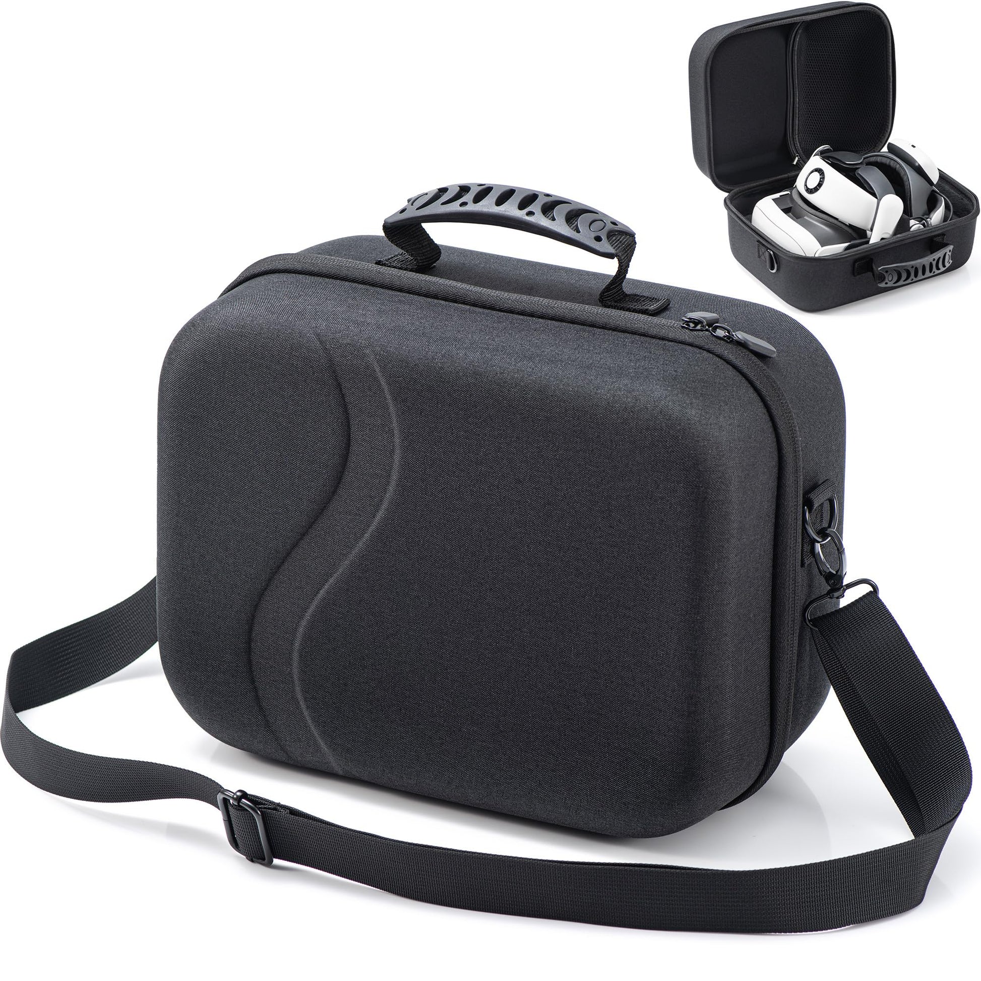 Upgraded Carrying Case for Meta Quest 3  Hard Travel Case Compatible with BOBOVR S3 Pro/KIWI Design Battery Head Strap  Oculus Quest 3 Controller and Accessory  Large Hard Shell Travel Bag(XL  Black)