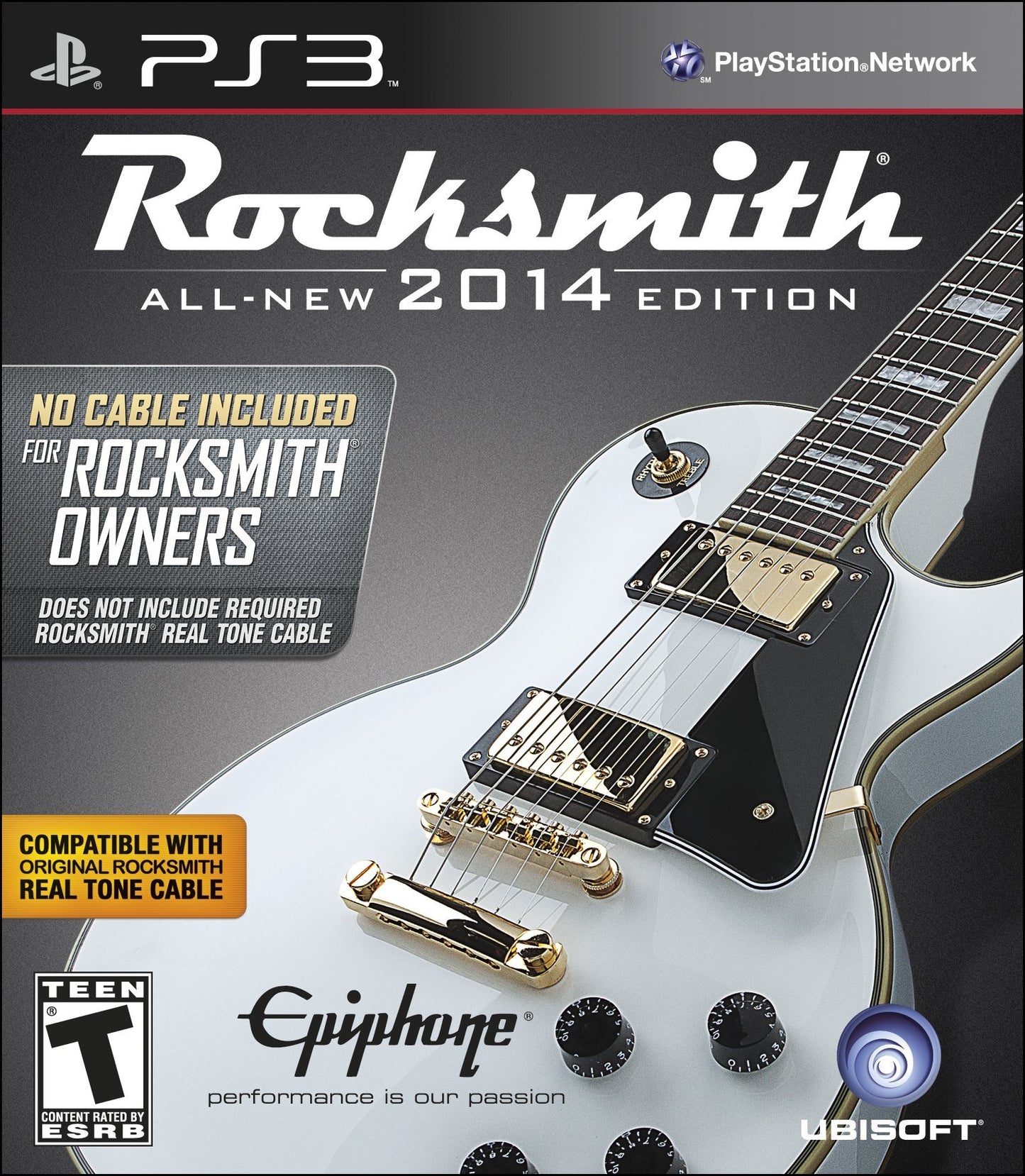 Ubisoft Rocksmith 2014 Edition - No Cable Included for PS3 - Black, Model 39823
